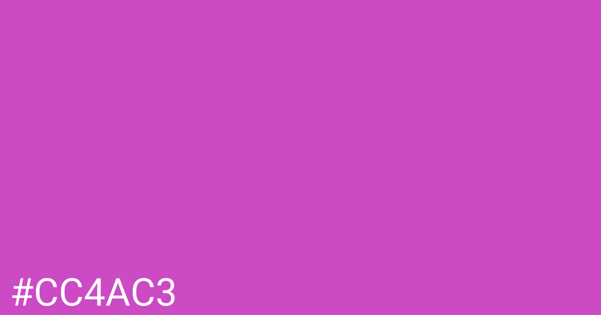 Hex color #cc4ac3 graphic