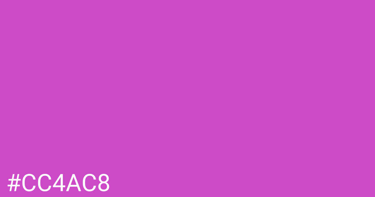 Hex color #cc4ac8 graphic