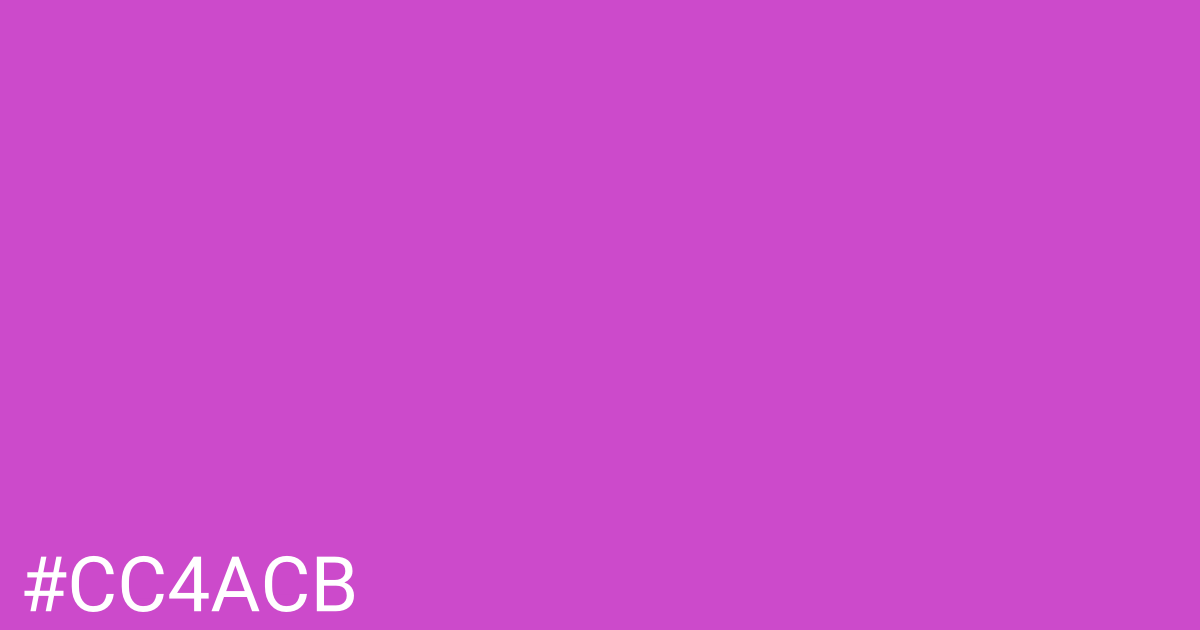 Hex color #cc4acb graphic