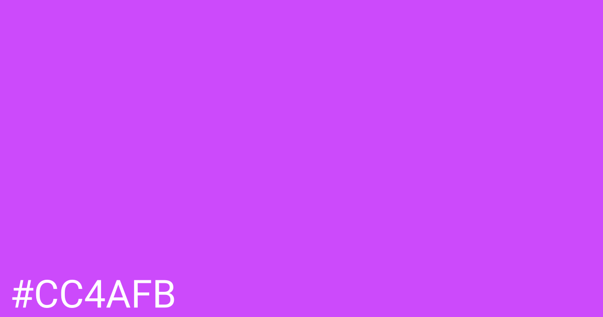 Hex color #cc4afb graphic