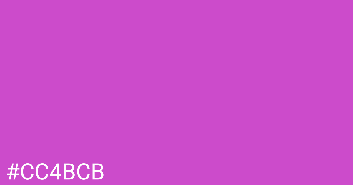 Hex color #cc4bcb graphic