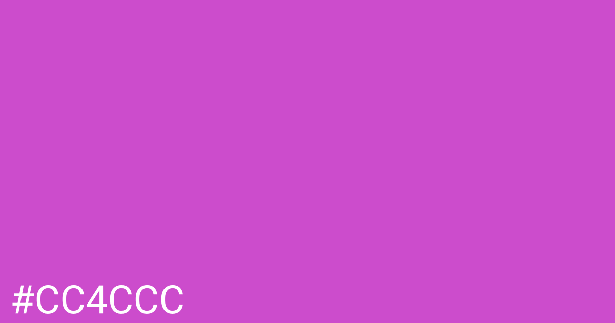 Hex color #cc4ccc graphic