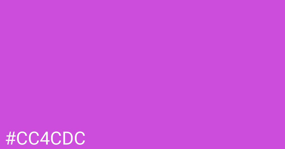 Hex color #cc4cdc graphic