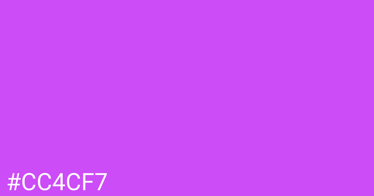 Hex color #cc4cf7 graphic