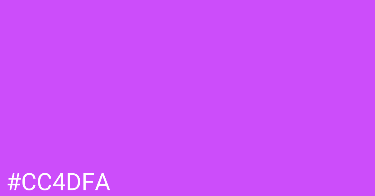 Hex color #cc4dfa graphic