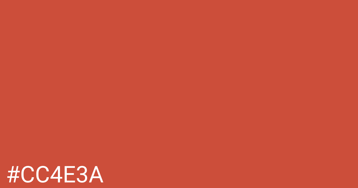 Hex color #cc4e3a graphic