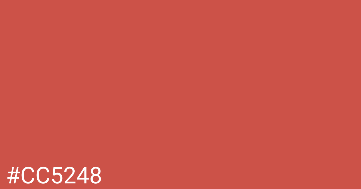 Hex color #cc5248 graphic