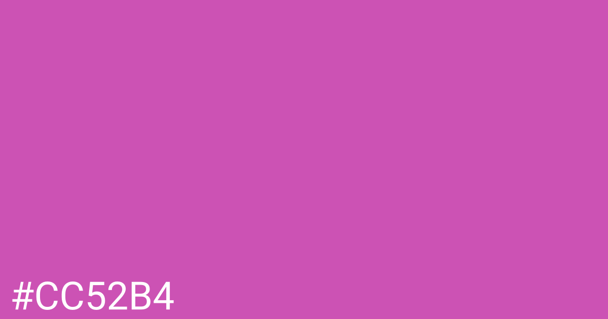 Hex color #cc52b4 graphic