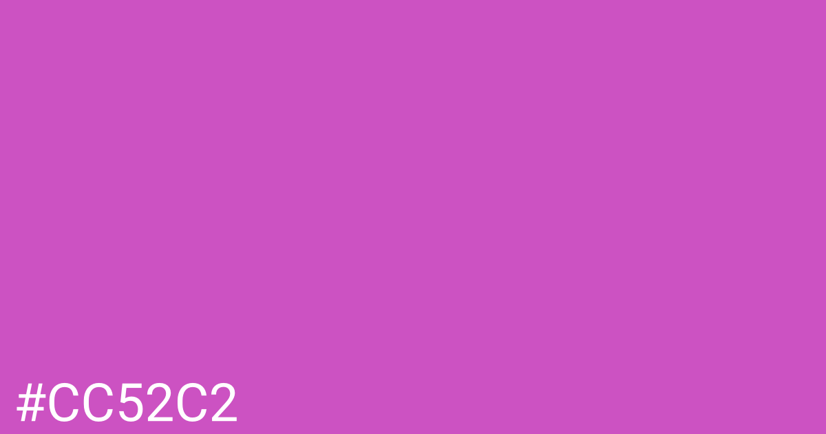 Hex color #cc52c2 graphic