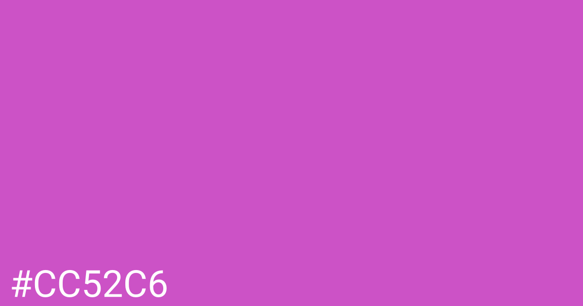 Hex color #cc52c6 graphic