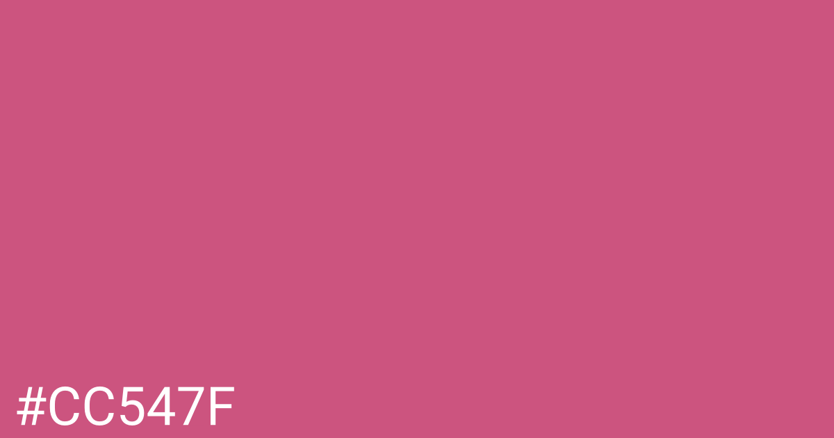 Hex color #cc547f graphic