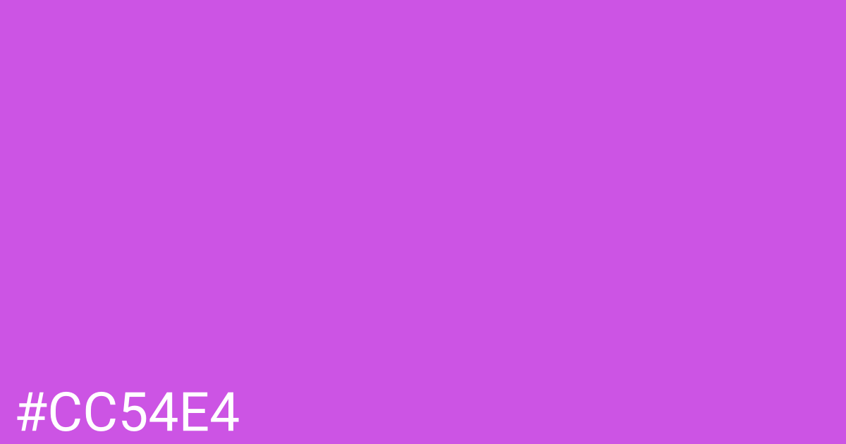 Hex color #cc54e4 graphic