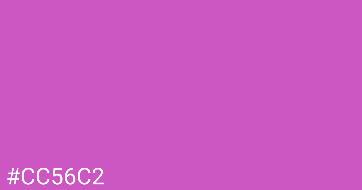 Hex color #cc56c2 graphic