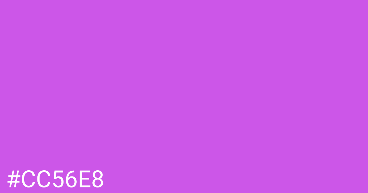 Hex color #cc56e8 graphic