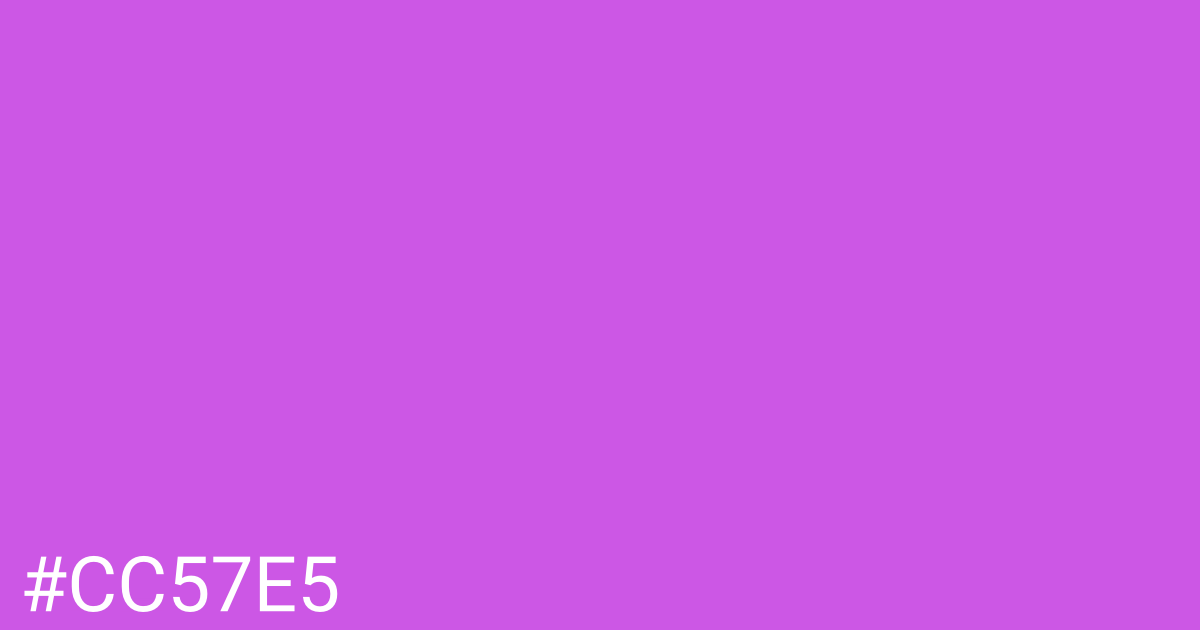 Hex color #cc57e5 graphic