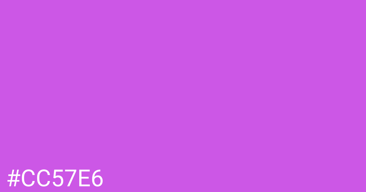 Hex color #cc57e6 graphic