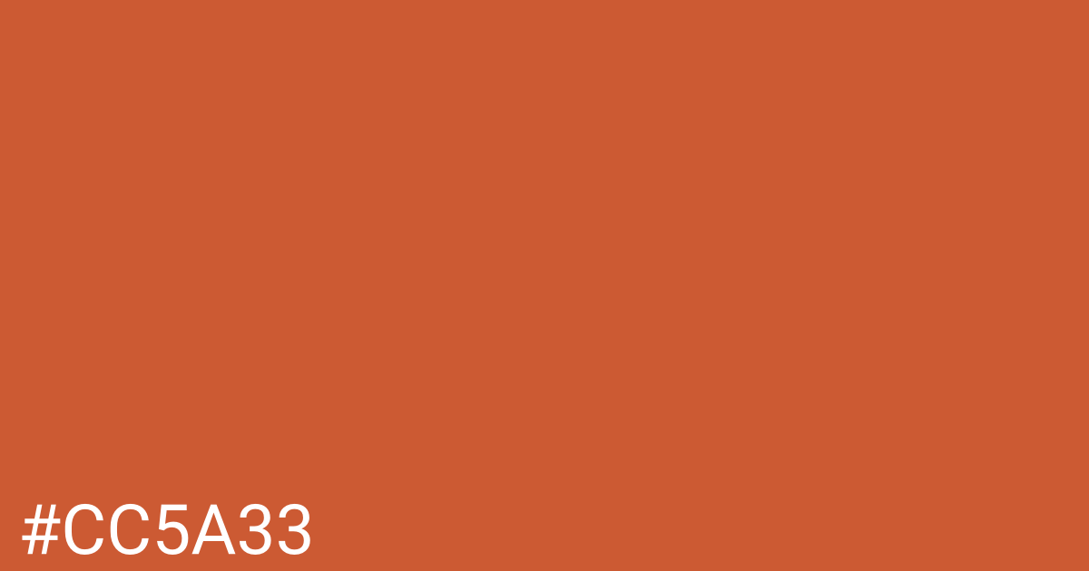 Hex color #cc5a33 graphic