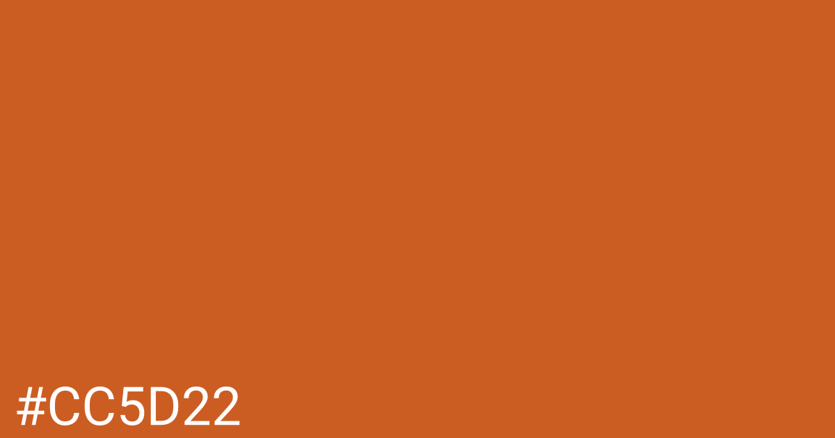 Hex color #cc5d22 graphic