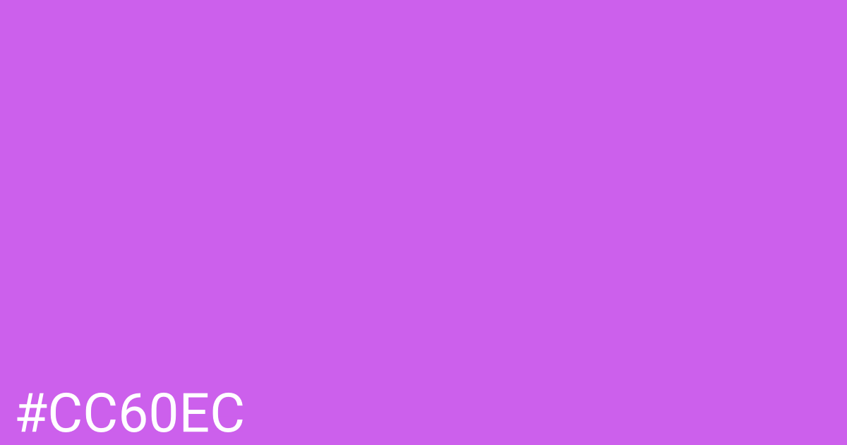 Hex color #cc60ec graphic