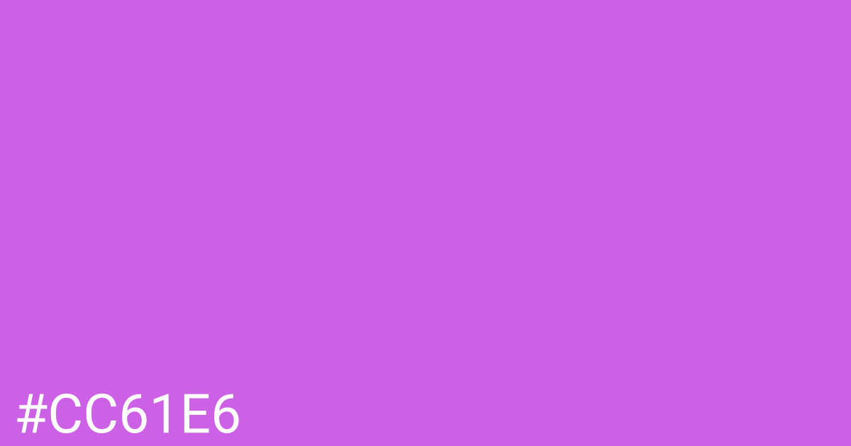 Hex color #cc61e6 graphic