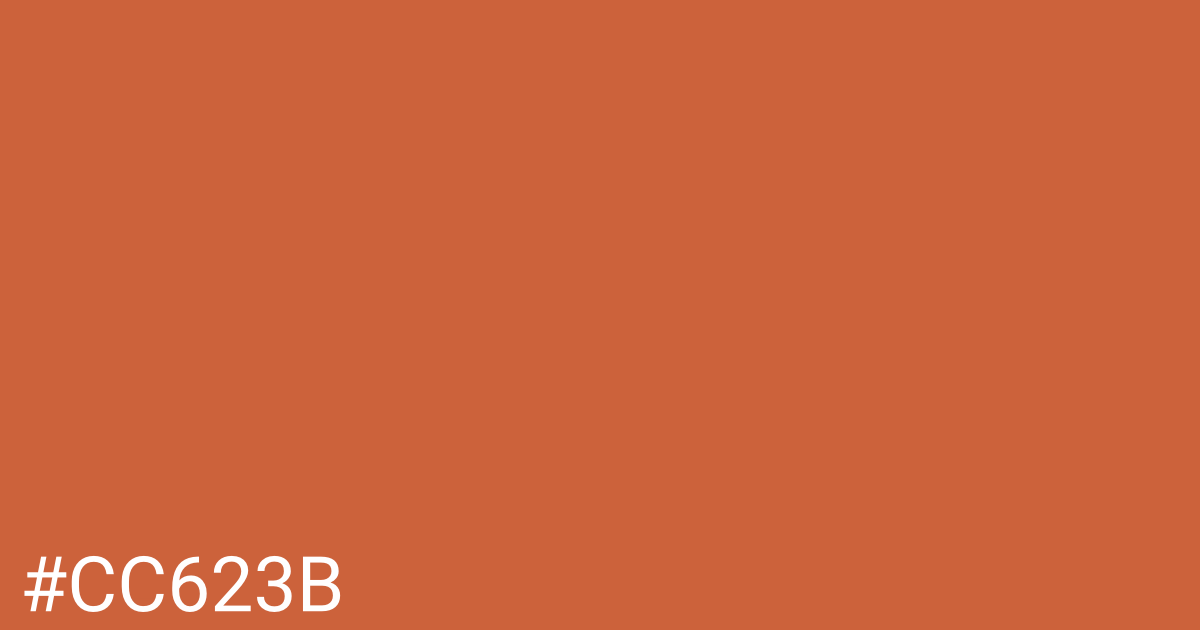 Hex color #cc623b graphic