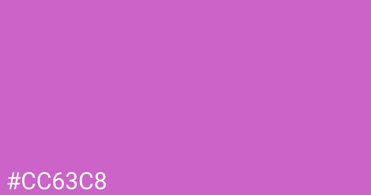 Hex color #cc63c8 graphic