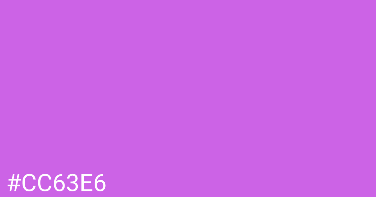 Hex color #cc63e6 graphic