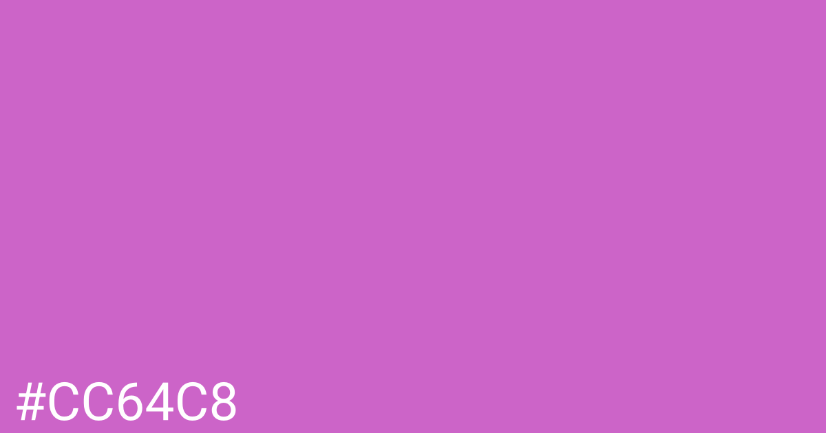 Hex color #cc64c8 graphic