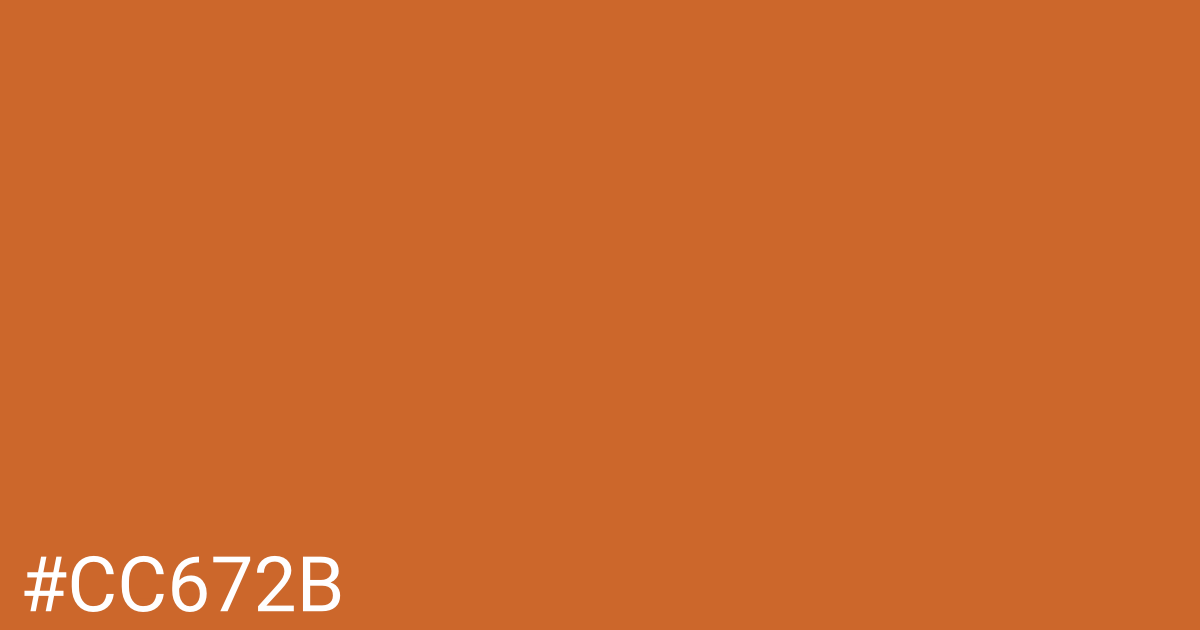Hex color #cc672b graphic