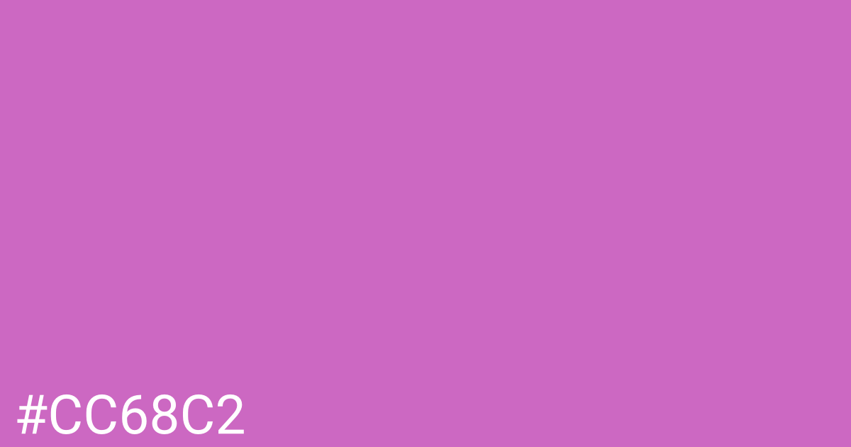 Hex color #cc68c2 graphic