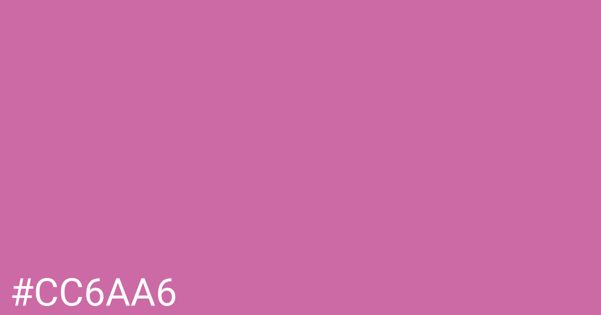 Hex color #cc6aa6 graphic