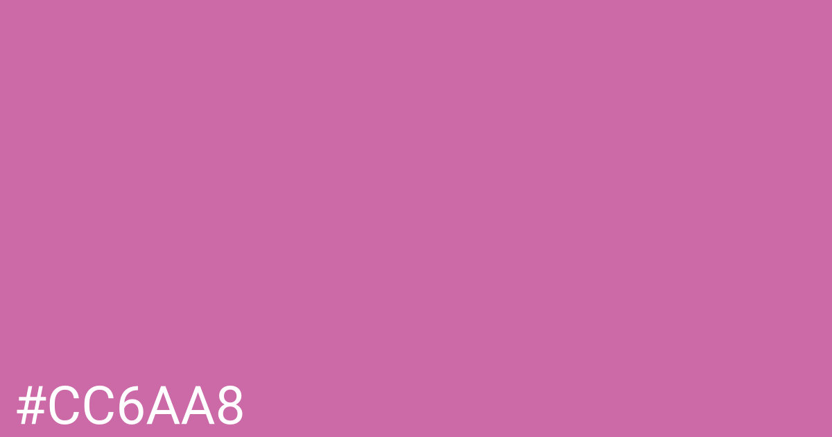 Hex color #cc6aa8 graphic