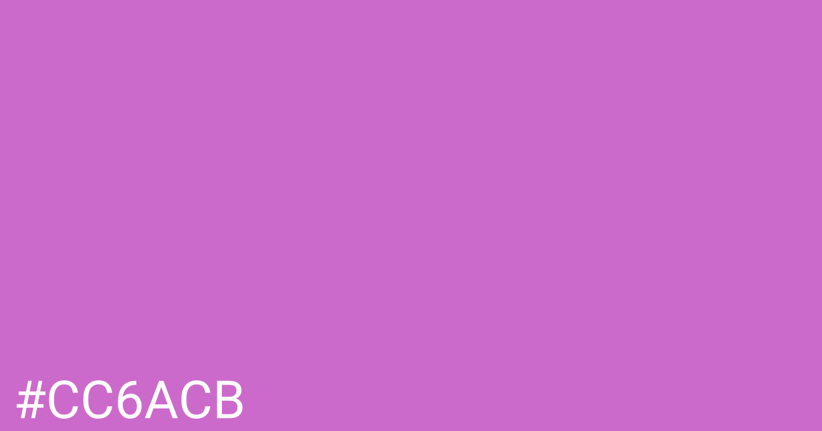 Hex color #cc6acb graphic