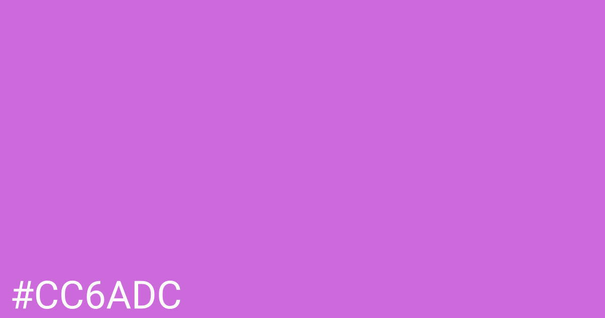 Hex color #cc6adc graphic