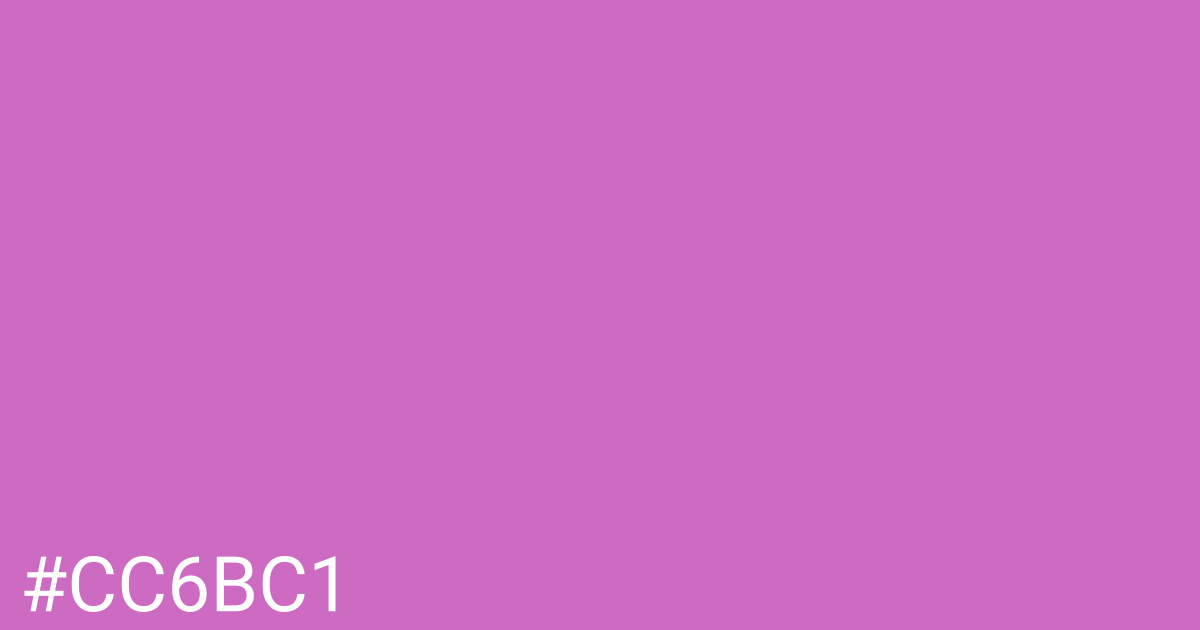 Hex color #cc6bc1 graphic