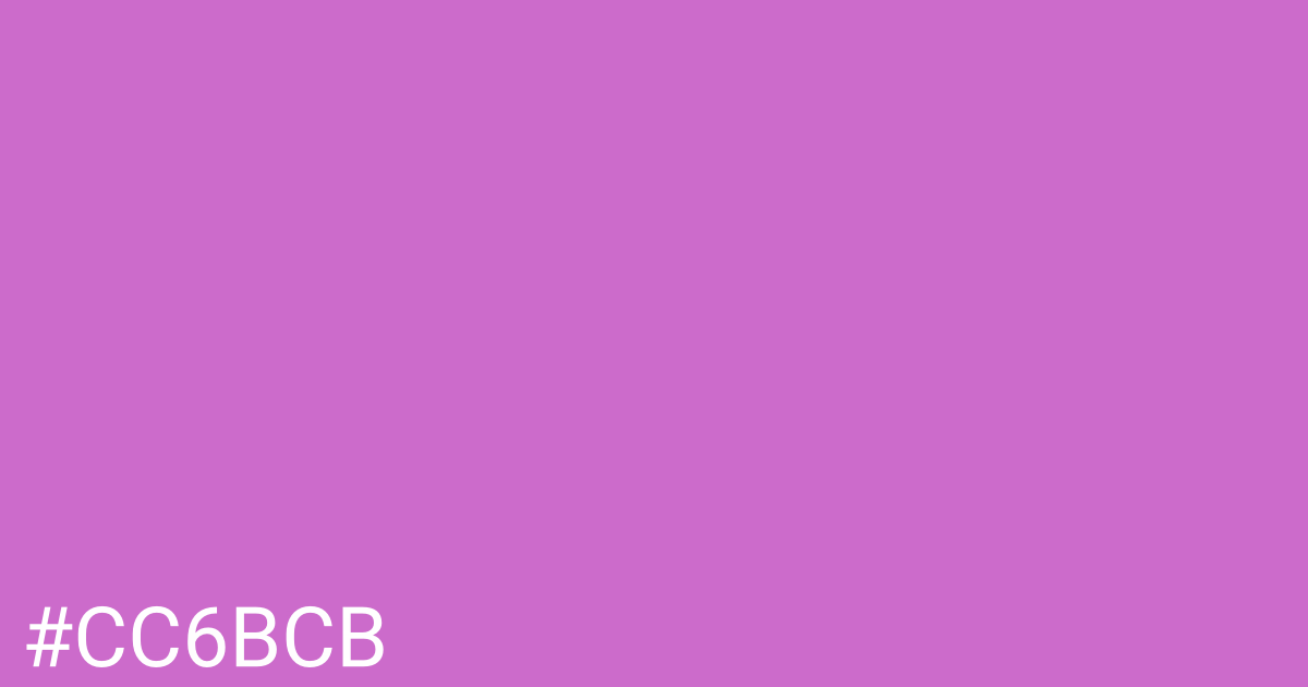 Hex color #cc6bcb graphic