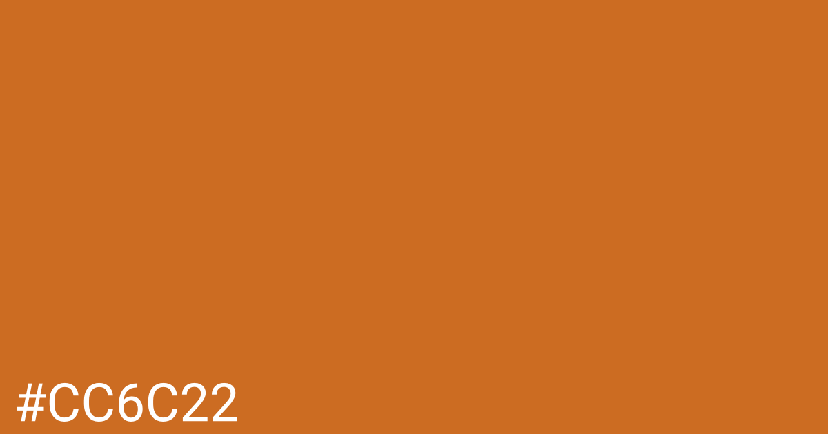 Hex color #cc6c22 graphic