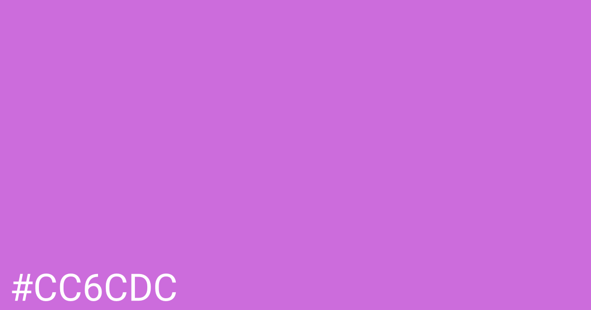 Hex color #cc6cdc graphic