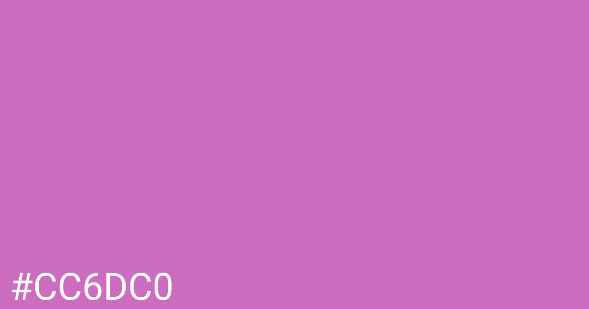 Hex color #cc6dc0 graphic