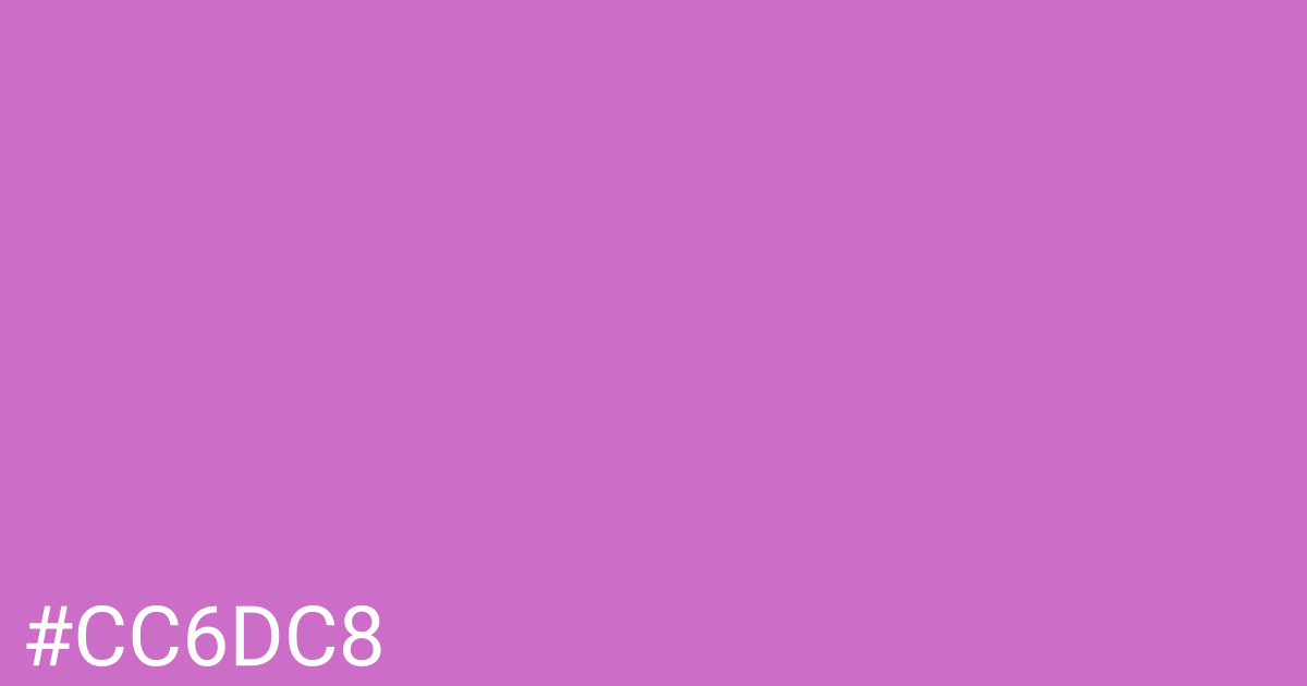 Hex color #cc6dc8 graphic