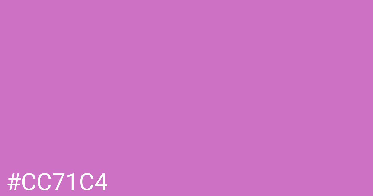 Hex color #cc71c4 graphic