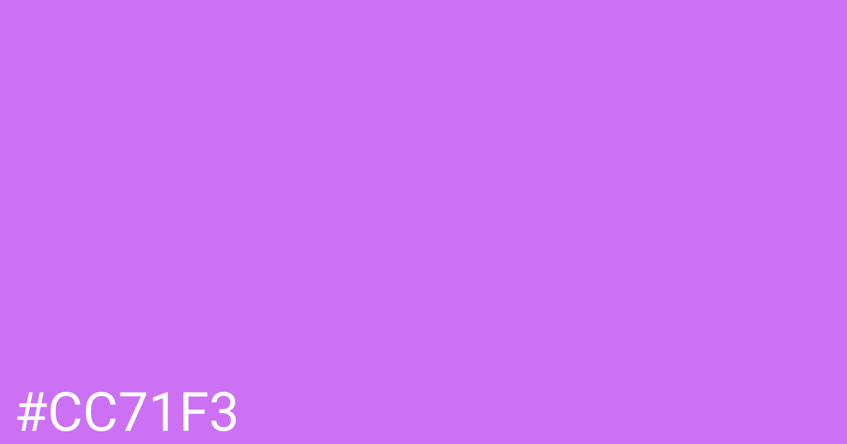 Hex color #cc71f3 graphic