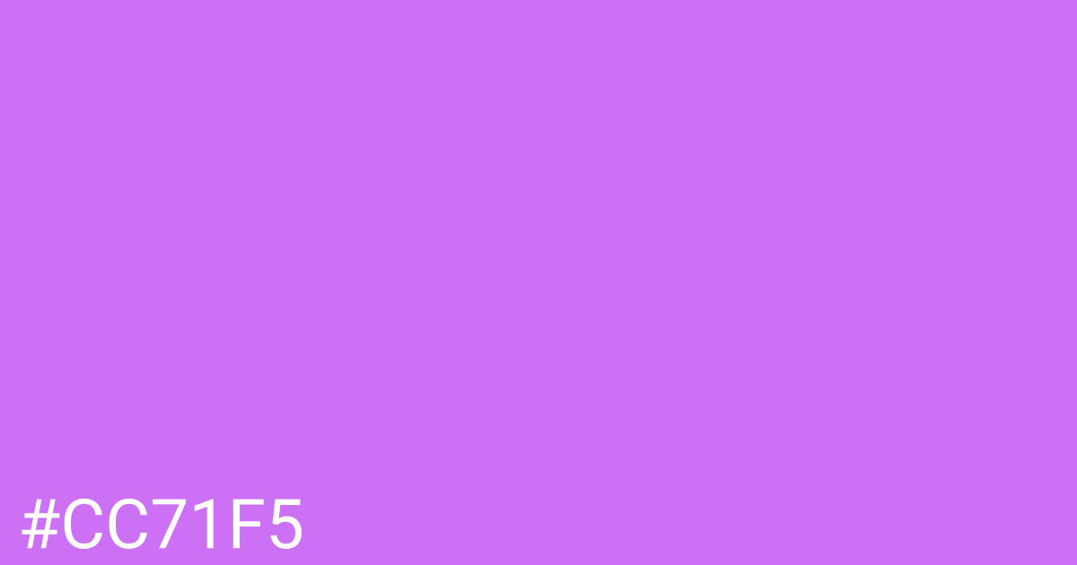 Hex color #cc71f5 graphic