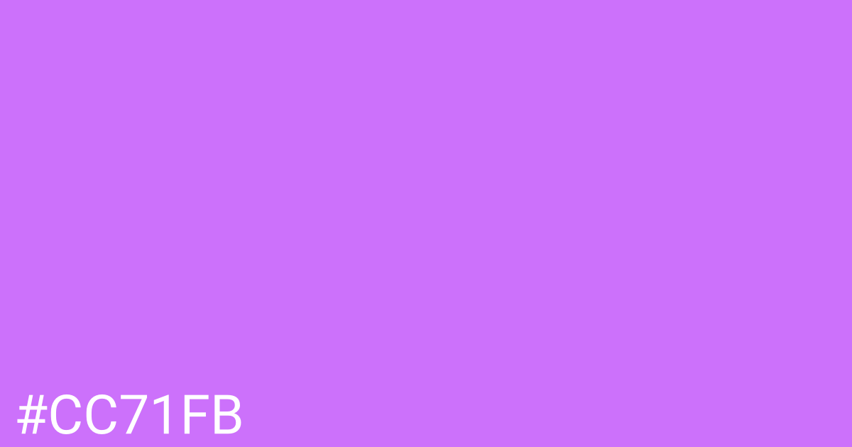 Hex color #cc71fb graphic