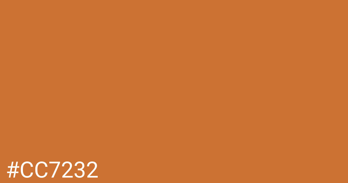 Hex color #cc7232 graphic