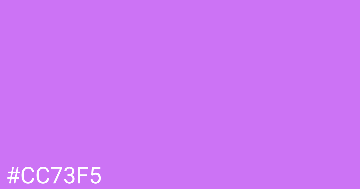 Hex color #cc73f5 graphic