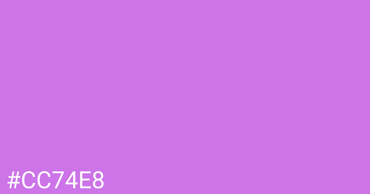 Hex color #cc74e8 graphic
