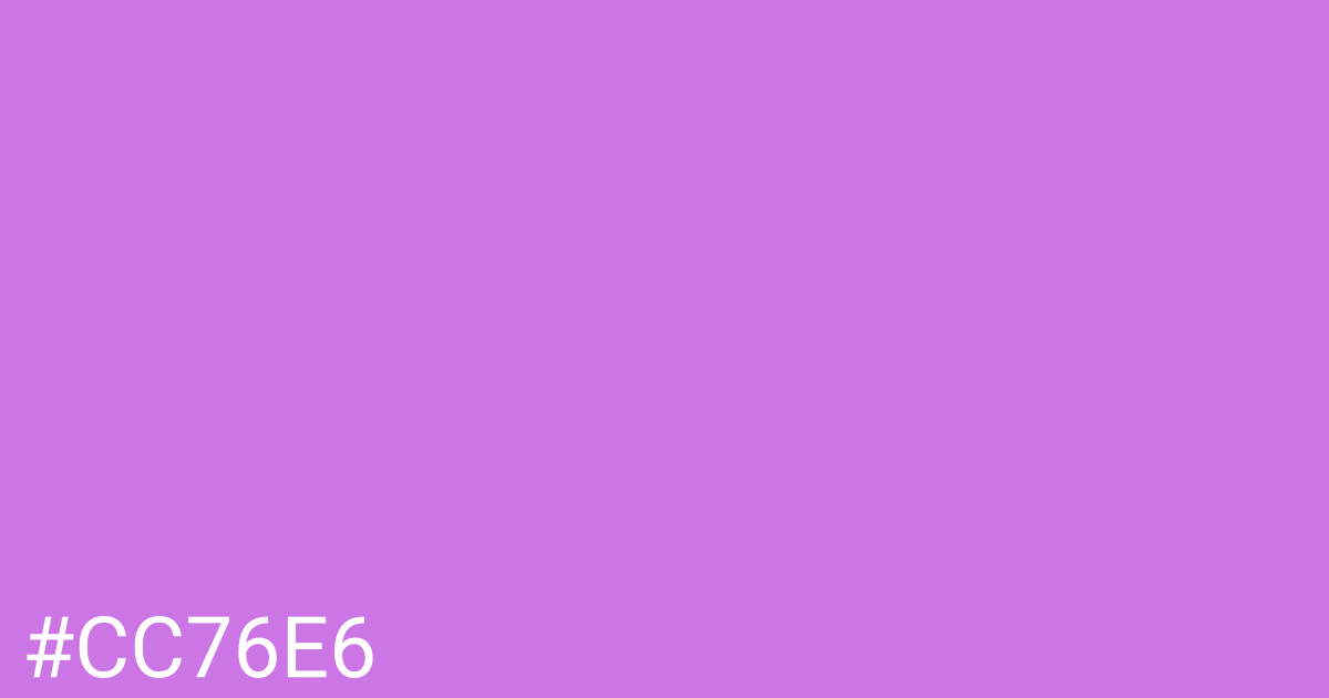 Hex color #cc76e6 graphic