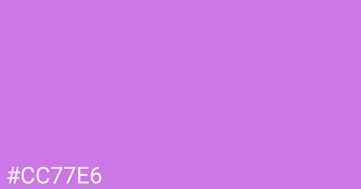 Hex color #cc77e6 graphic