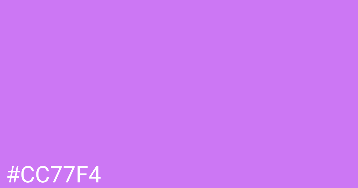 Hex color #cc77f4 graphic